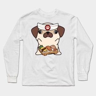 Sushi Chef Pug Long Sleeve T-Shirt